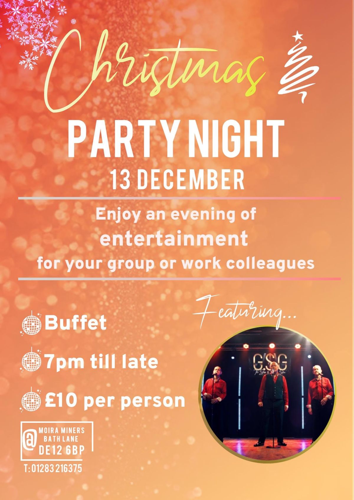 Work Christmas Party Nights with GSG Ticketed Event 