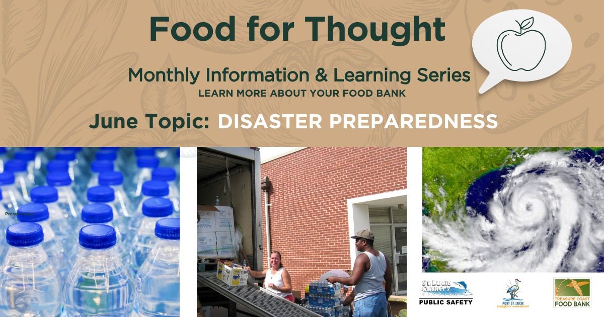 *Free* Food For Thought - Disaster Preparedness