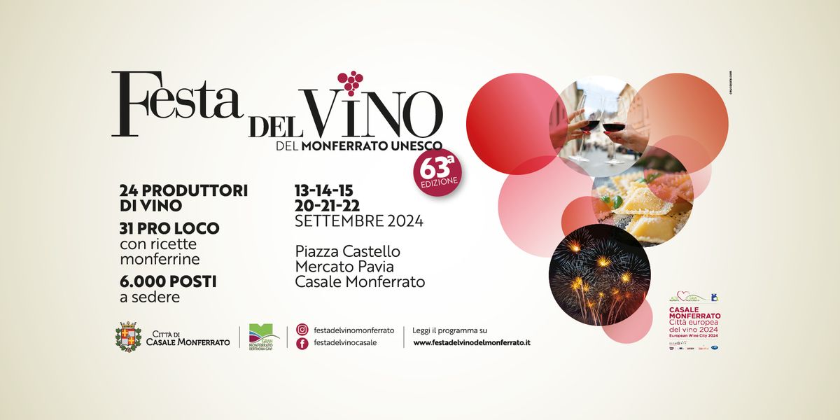 Festa del Vino del Monferrato Unesco 2024 | 63^ edizione