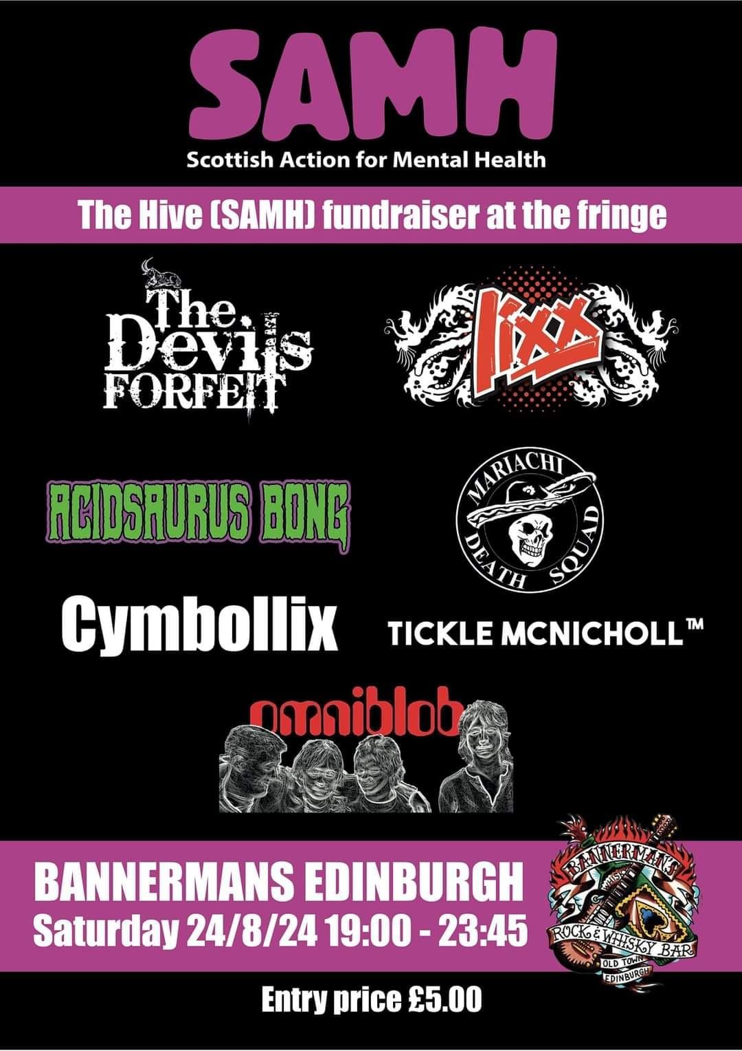 The Hive (SAMH) Fundraiser @ The Fringe.