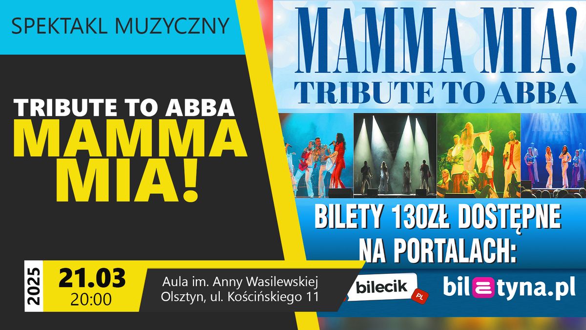 MAMMA MIA! TRIBUTE TO ABBA | SPEKTAKL MUZYCZNY | OLSZTYN