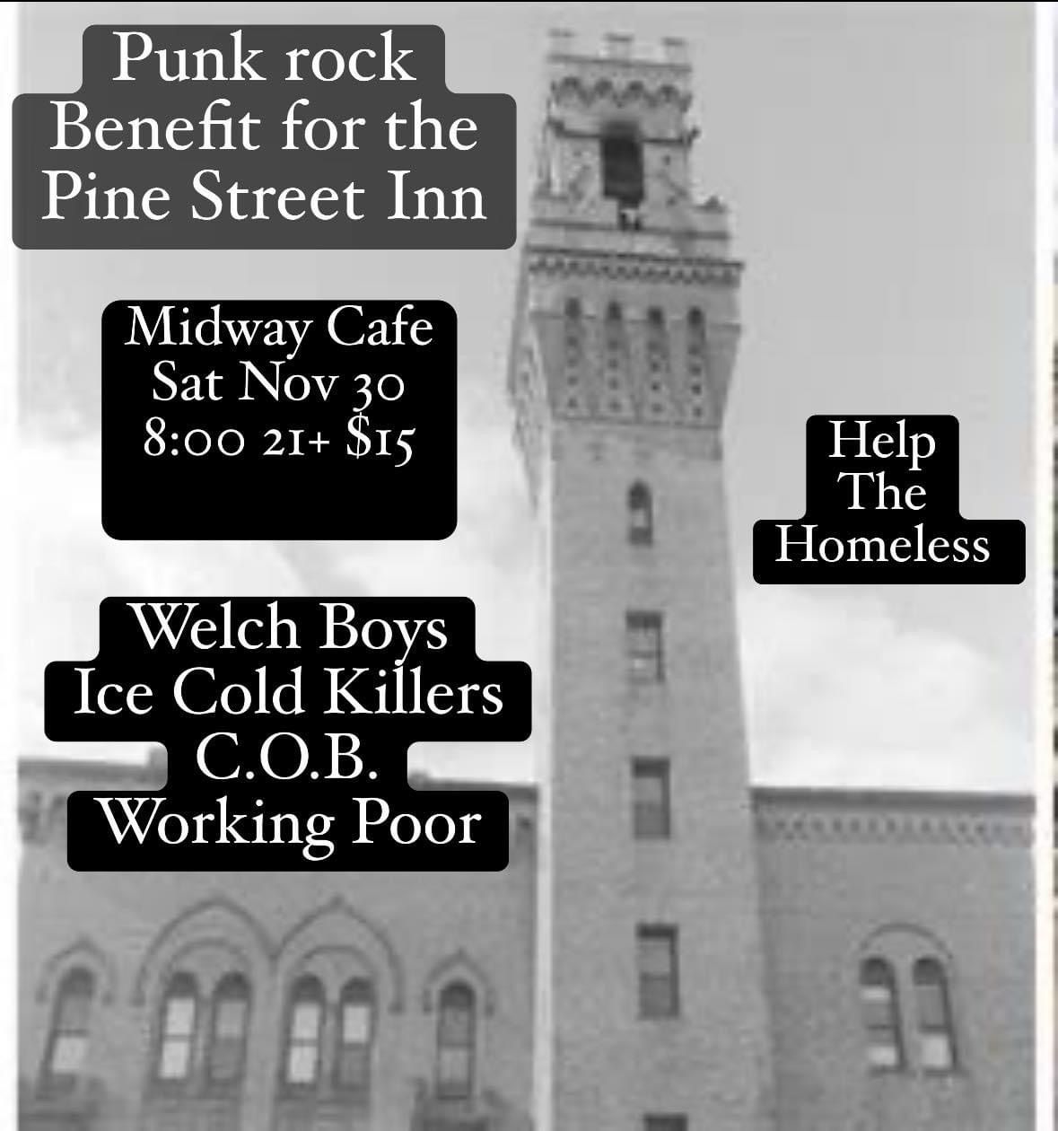 Pine St Inn punk rock benefit Sat Nov 30 Midway 