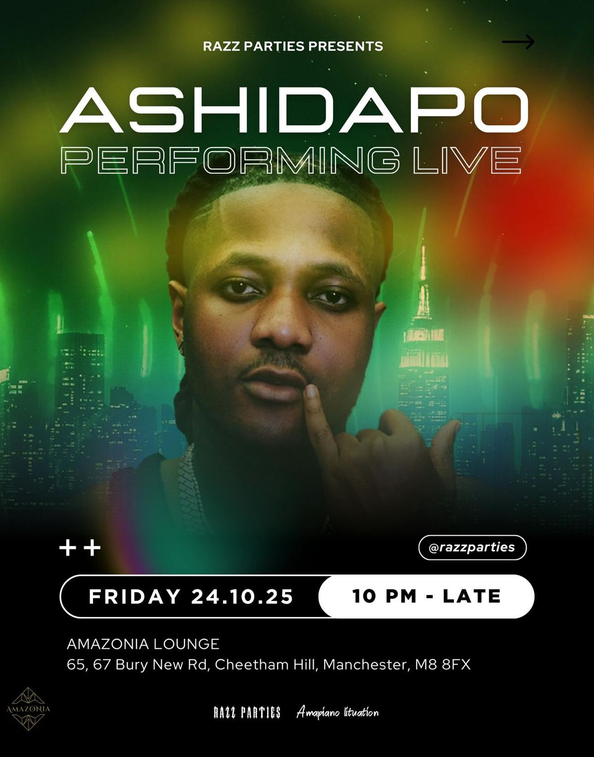 ASHIDAPO PERFORMING LIVE: A RAZZ PARTY IN MANCHESTER