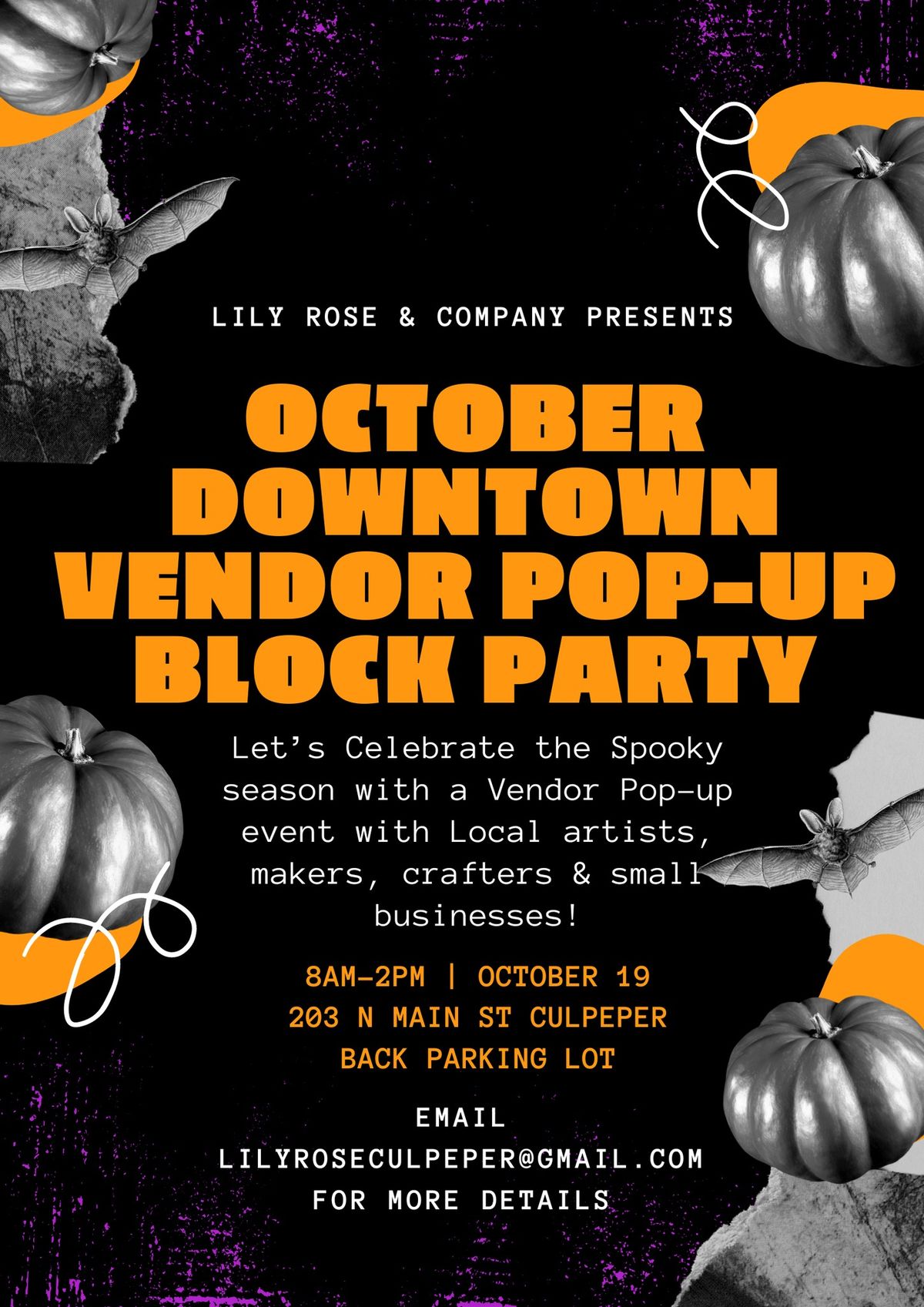 Block Party Vendor Pop-up & Yard Sale Event 