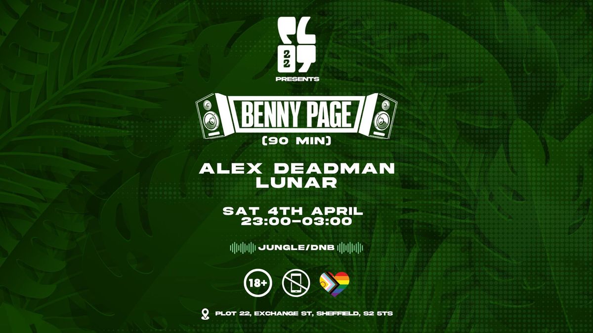 Plot 22 presents Benny Page