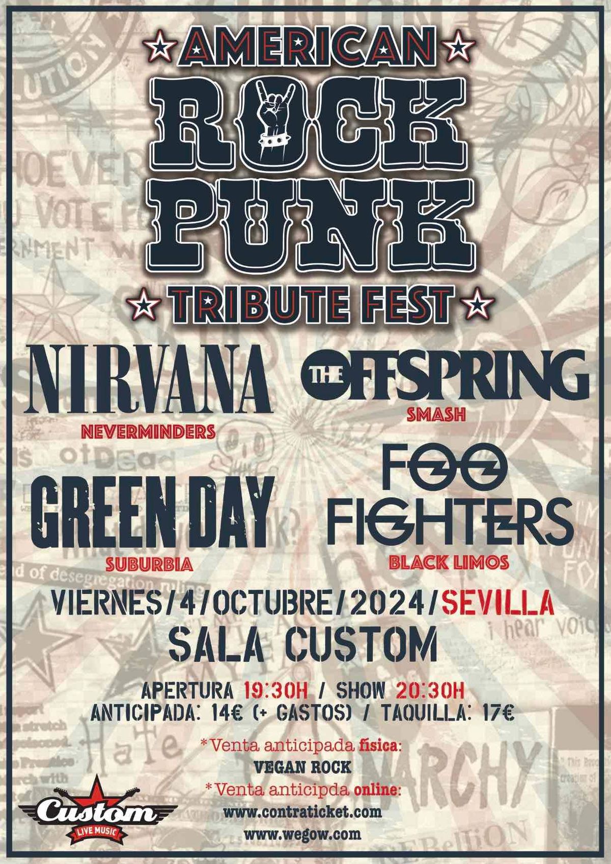 Festival de Tributos AMERICAN ROCK PUNK (Sevilla)