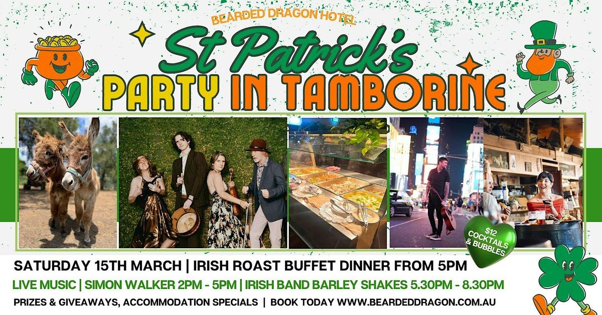 St Patrick's Party in Tamborine! Irish Roast Dinner Buffet & Irish Band