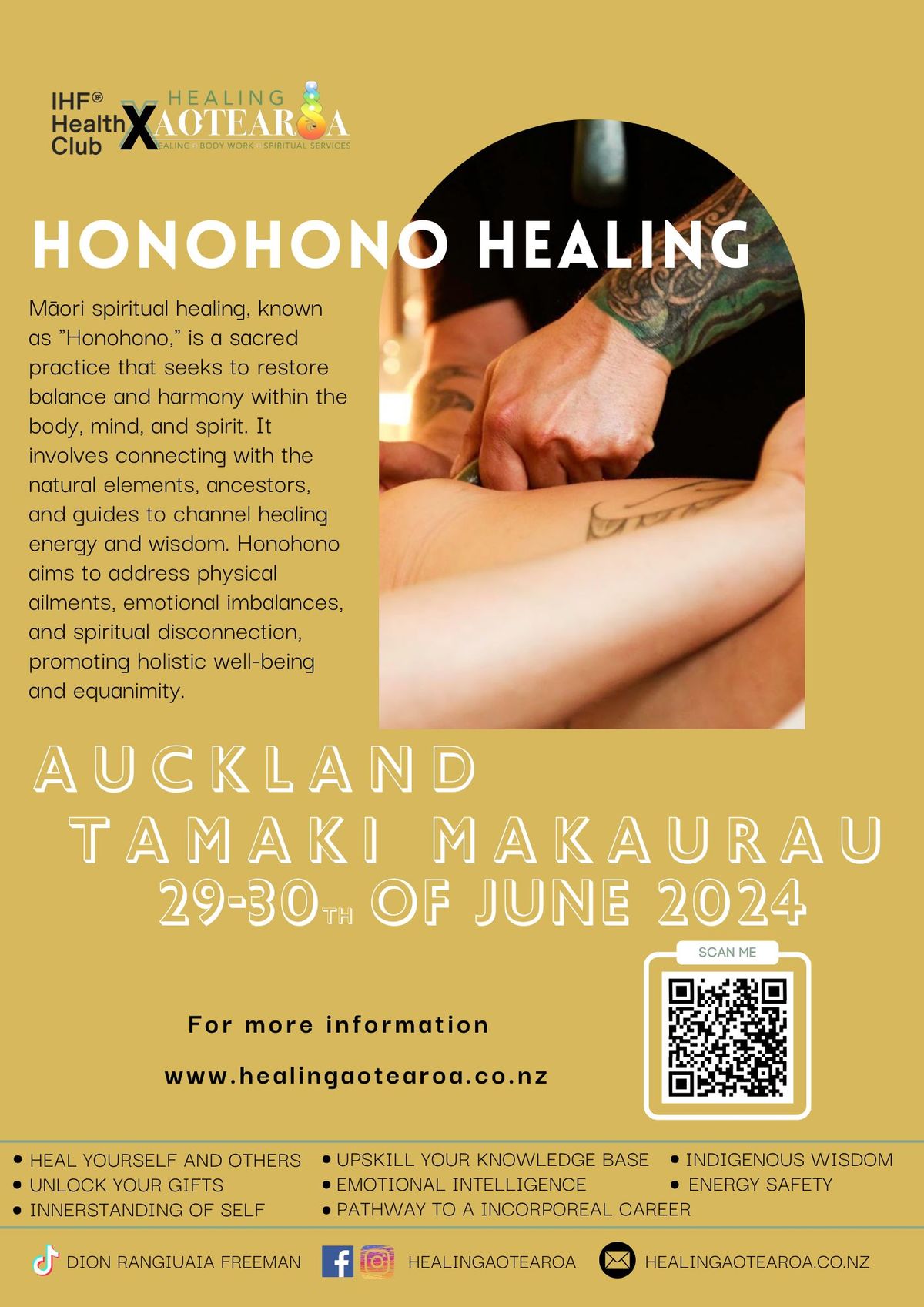 Auckland Honohono Healing Workshop Tahi