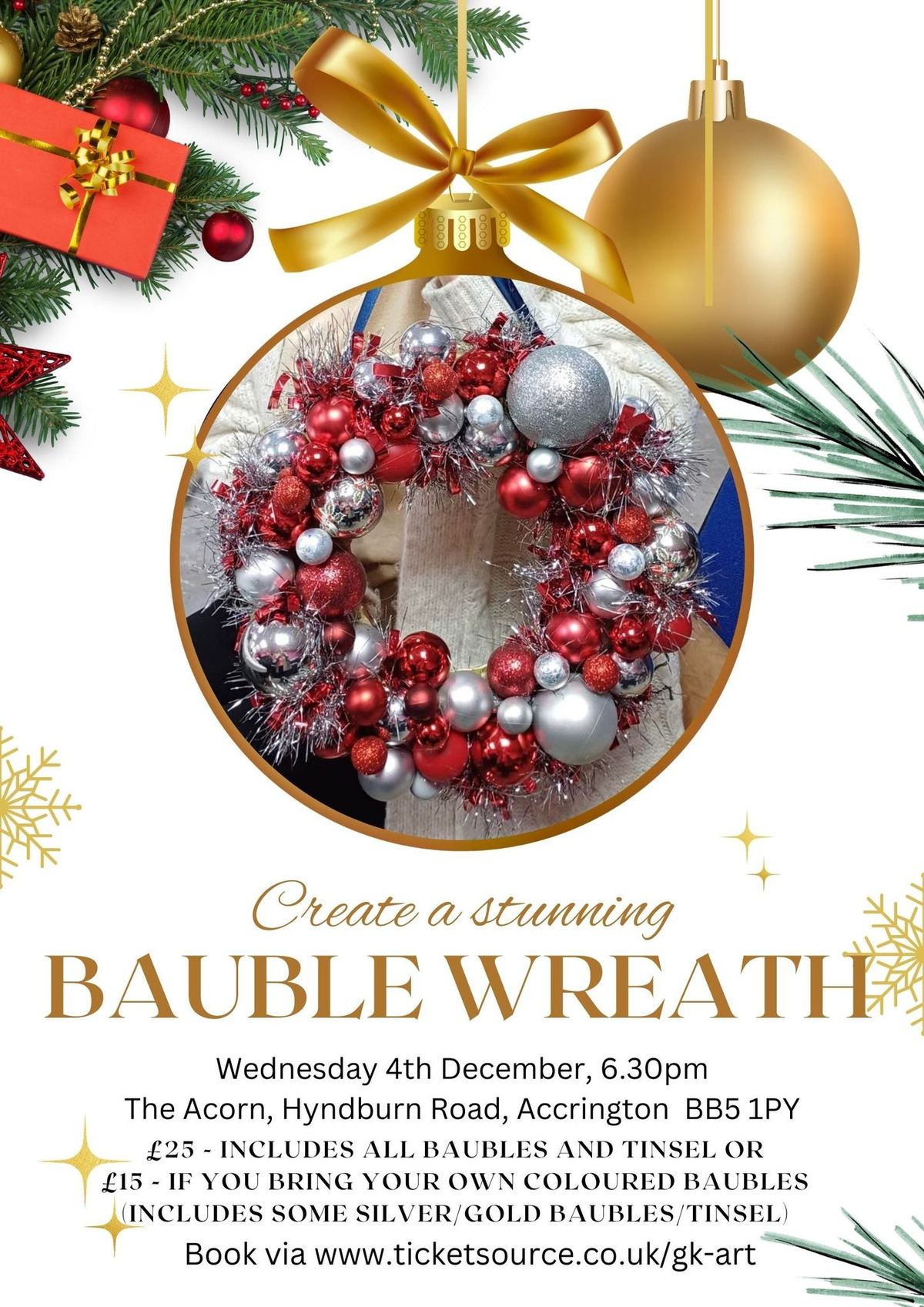 Bauble Wreath Making