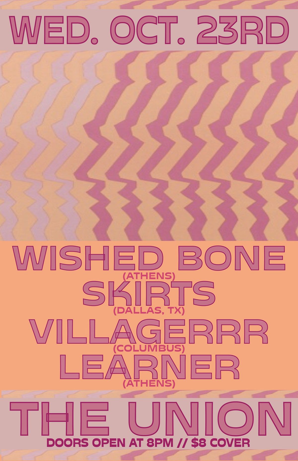 WISHED BONE, SKIRTS (DALLAS). VILLAGERRR, LEARNER