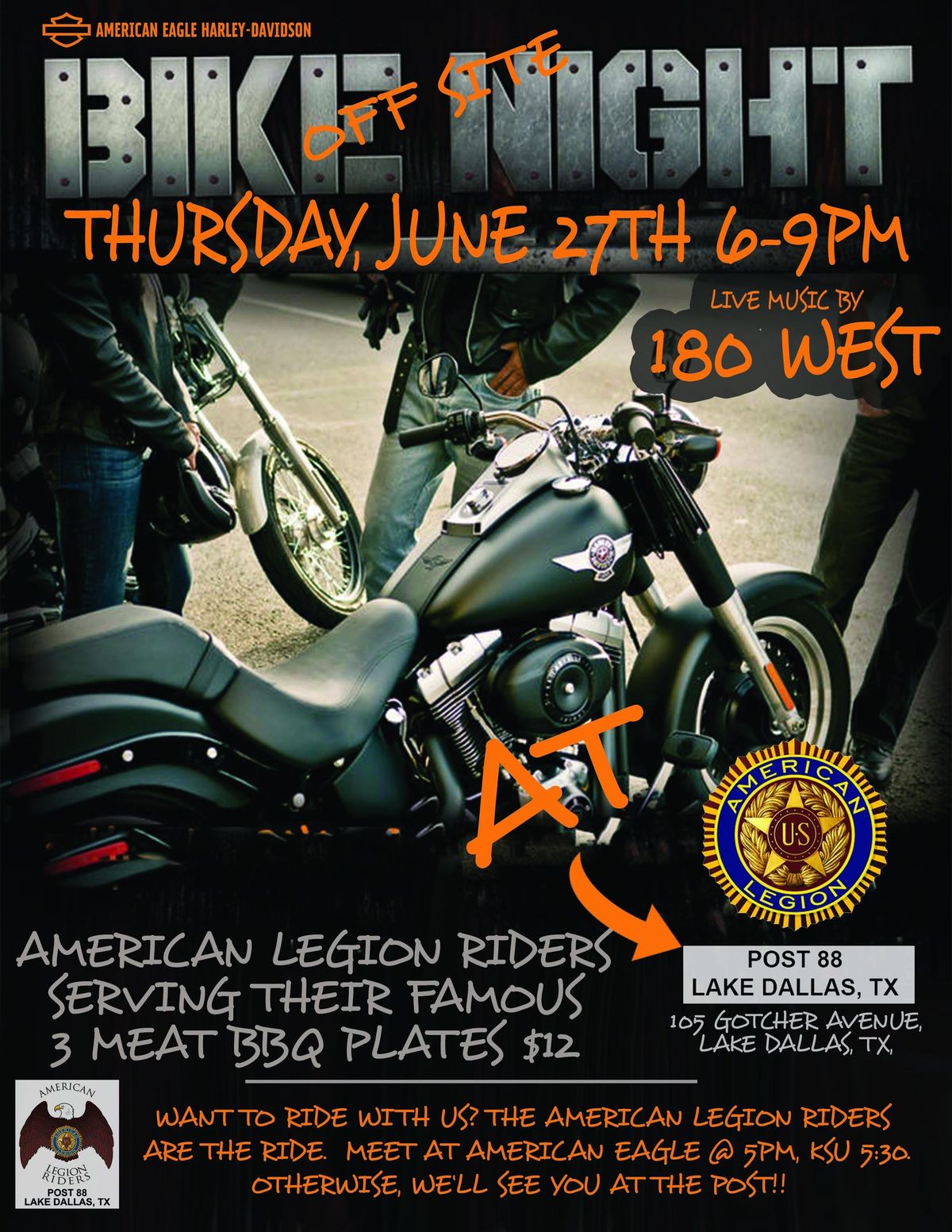 American Eagle Bike Night @ American Legion Post 88!