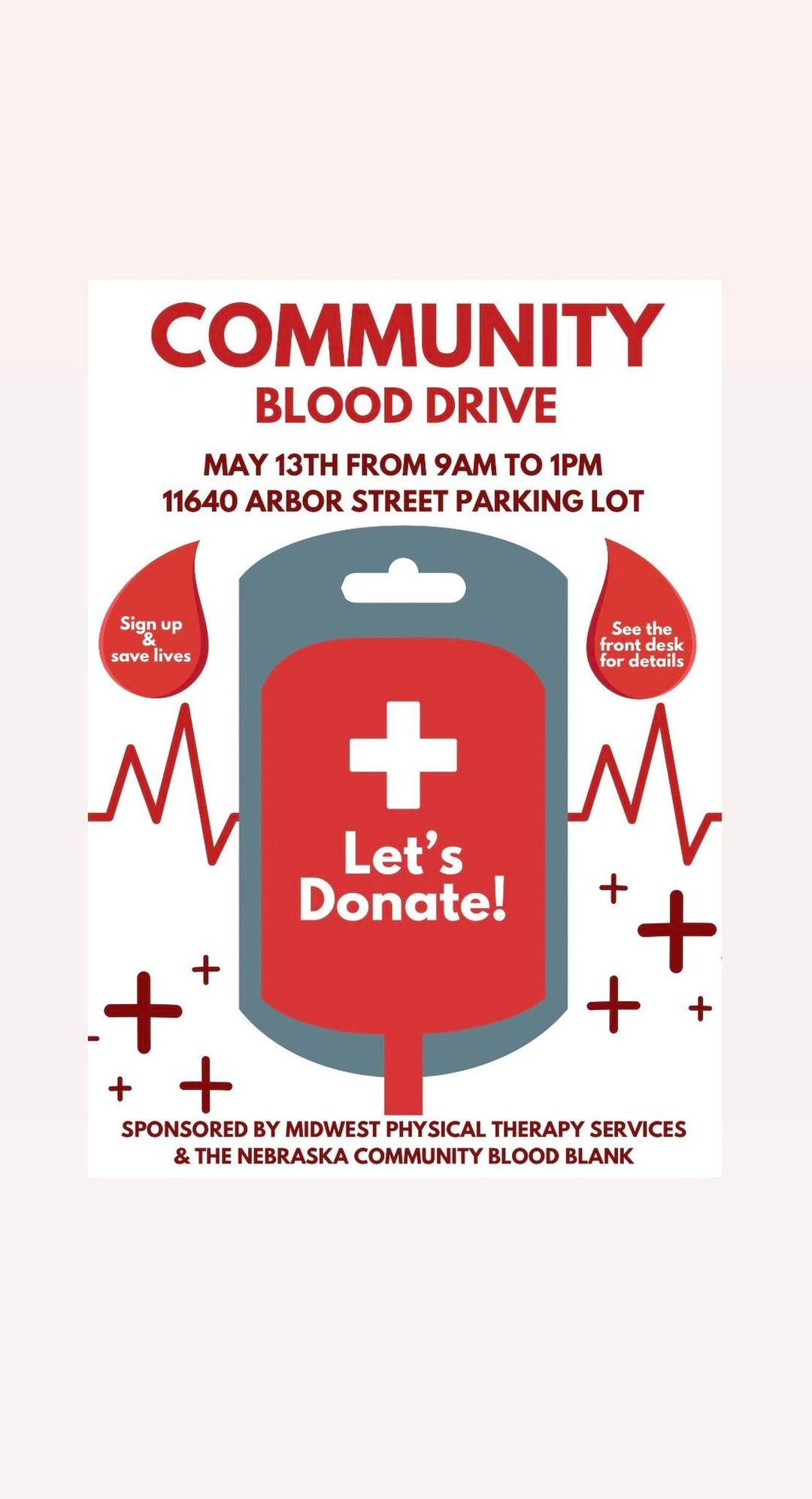 MPTS and Nebraska Community Blood Bank Blood Drive