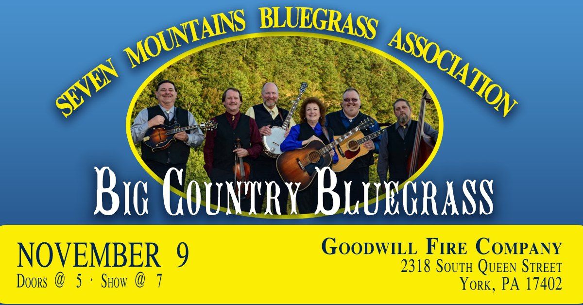 SMBA CONCERT SERIES: Big Country Bluegrass