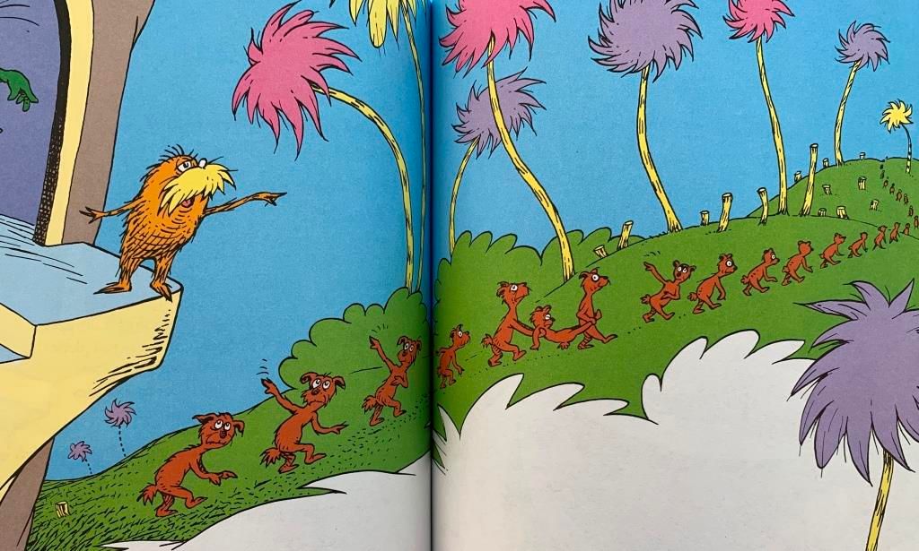 Will You Speak for the Trees?  Craft & Storytime, "The Lorax" (Multiple Dates & Locations)