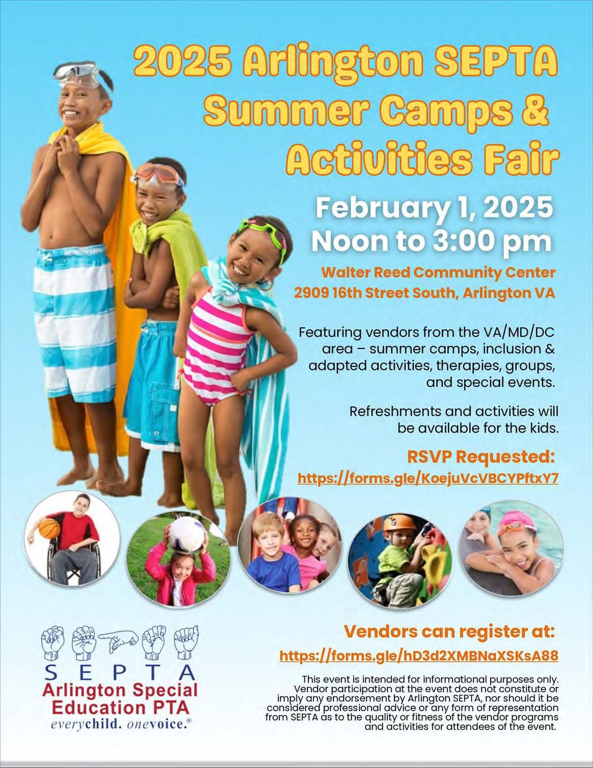 2025 Arlington SEPTA Summer Camps &  Activities Fair