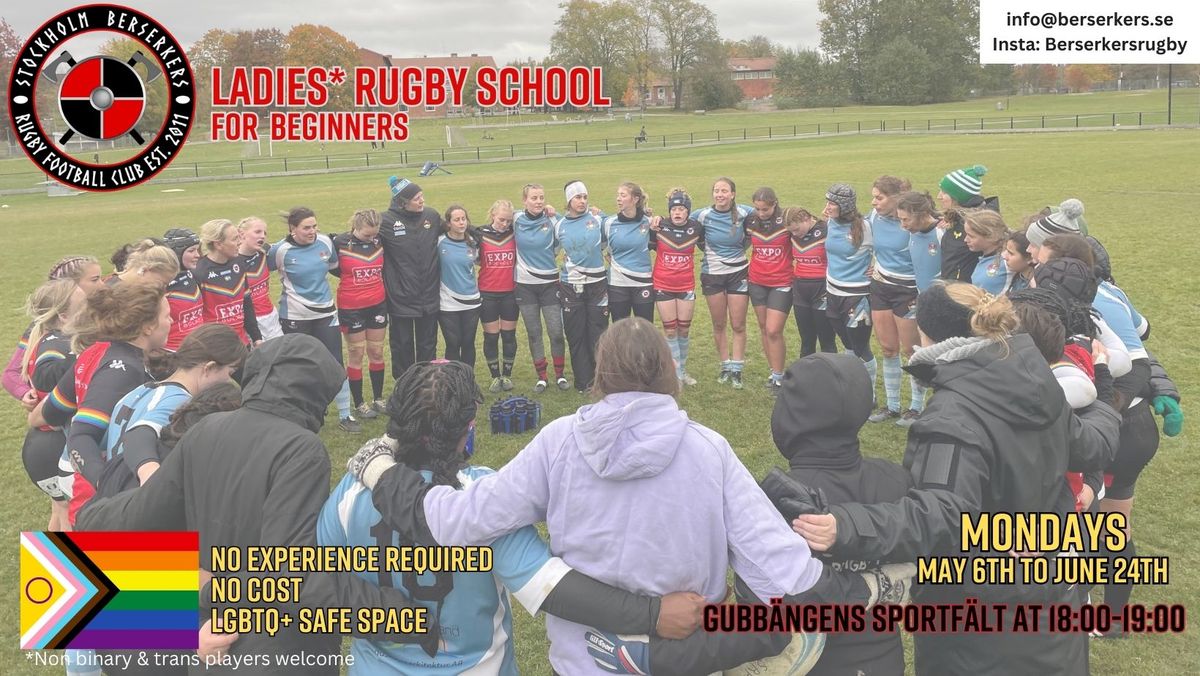 Ladies* Beginner Rugby School 
