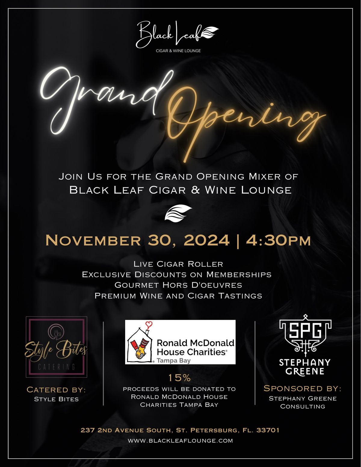 Grand Opening of Black Leaf Cigar & Wine Lounge