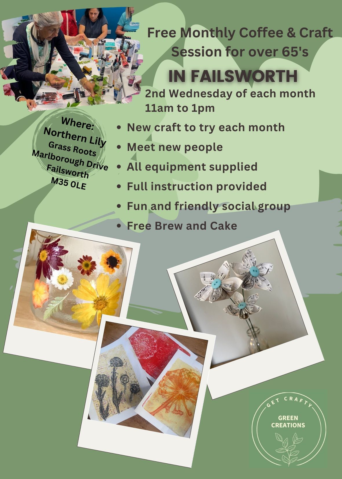 Over 65\u2019s Coffee & Craft session - Failsworth 