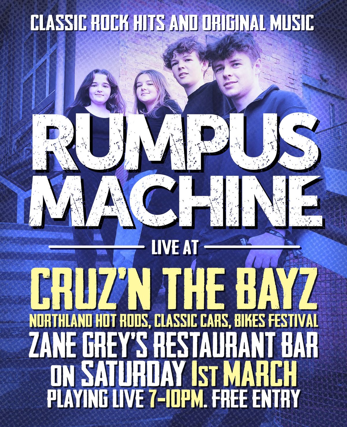 Rumpus Machine at Zane Grey's Restaurant & Bar for the Cruz'n the Bayz Festival