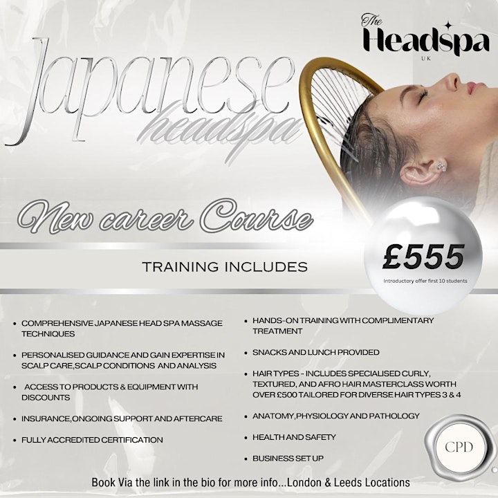 Japanese Head Spa Training - London, London, 6 July To 25 August