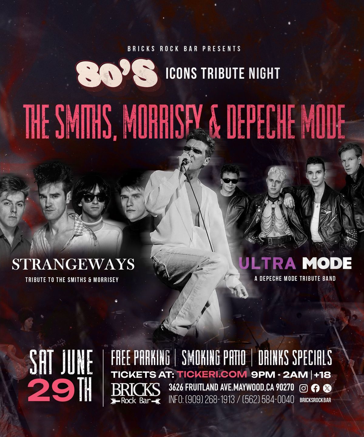 80\u2019s Party Night..The Smiths\/\/ Morrissey\/\/ Depeche Mode Live Tribute!!