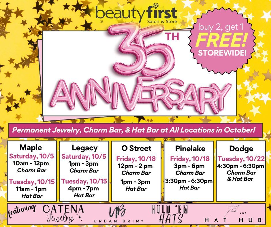 Anniversary Celebration at your Local BeautyFirst: Hat Bar