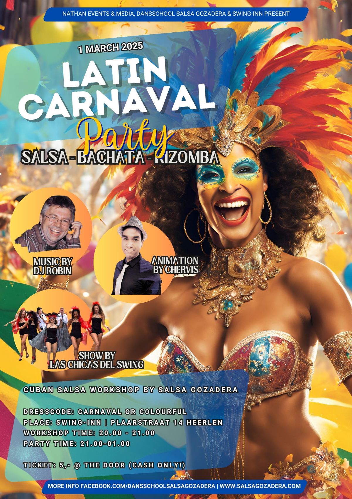 Latin Carnaval SaBaKiz Party - 1 maart 2025- Swing Inn Heerlen