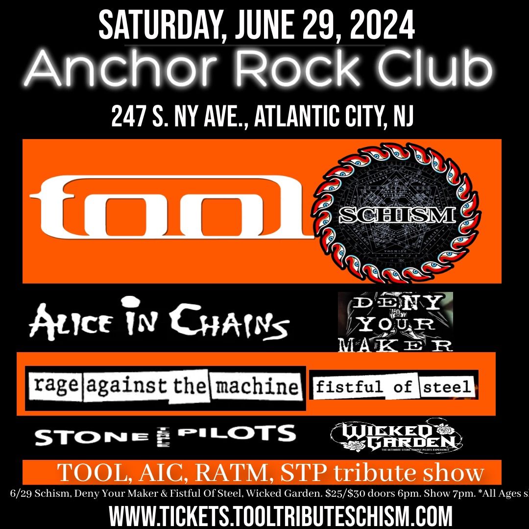 6\/29 Tool tribute Schism at Anchor Rock Club in Atlantic City