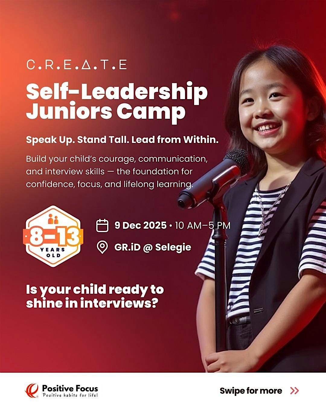 C.R.E.A.T.E  Self-Leadership & Interview Skills (Ages 8\u201313  )