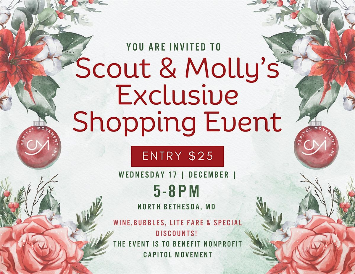 Scout & Molly's Holiday Shopping Event to Benefit Capitol Movement