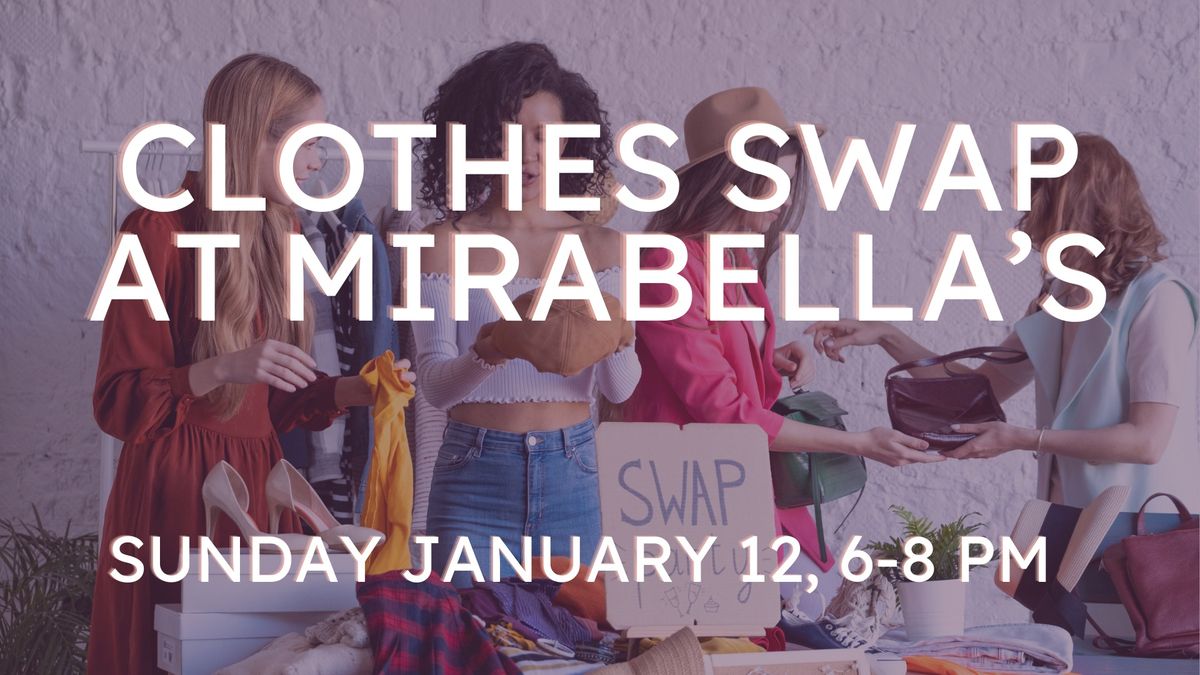 \ud83d\udc57Clothes swap at Mirabella\u2019s - DM for the flat number