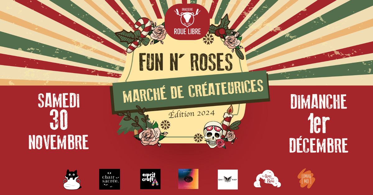 Fun N' Roses 2024 : le march\u00e9 des cr\u00e9ateurices de Roue Libre ! \ud83c\udf81\ud83e\uddd1\u200d\ud83c\udfa8