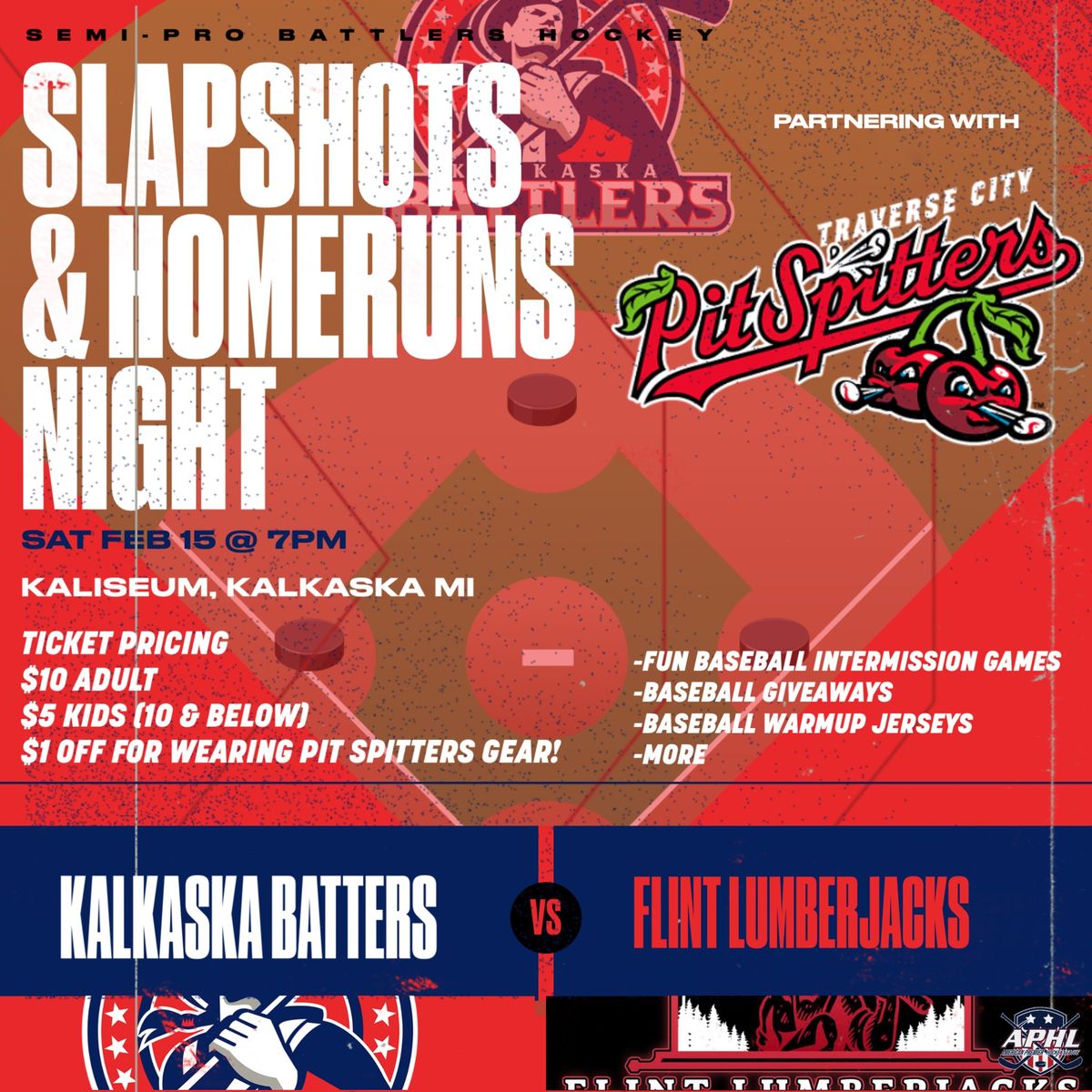 Slapshots & Homeruns-Kalkaska Battlers vs Flint Lumberjacks