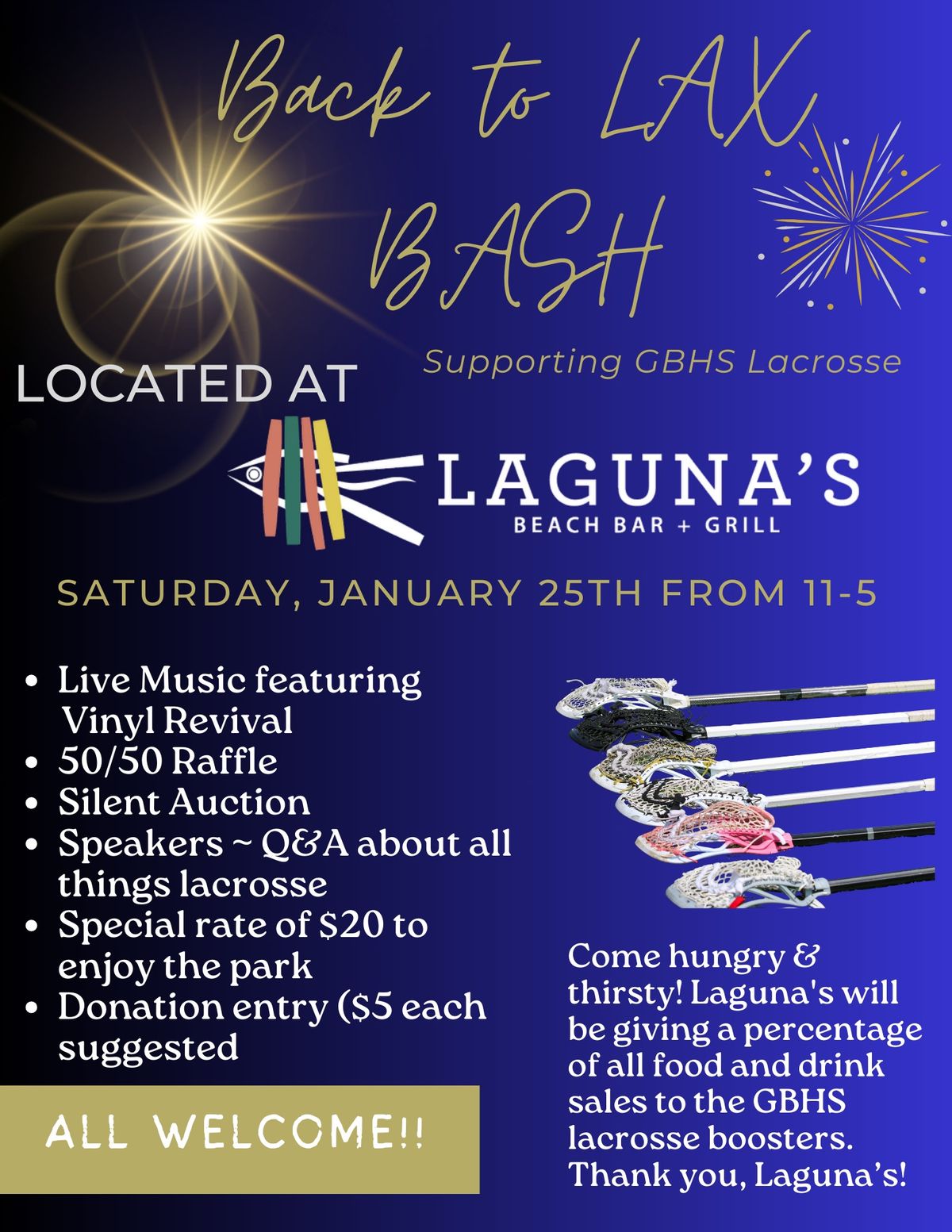 Back to Lax Bash at Laguna\u2019s