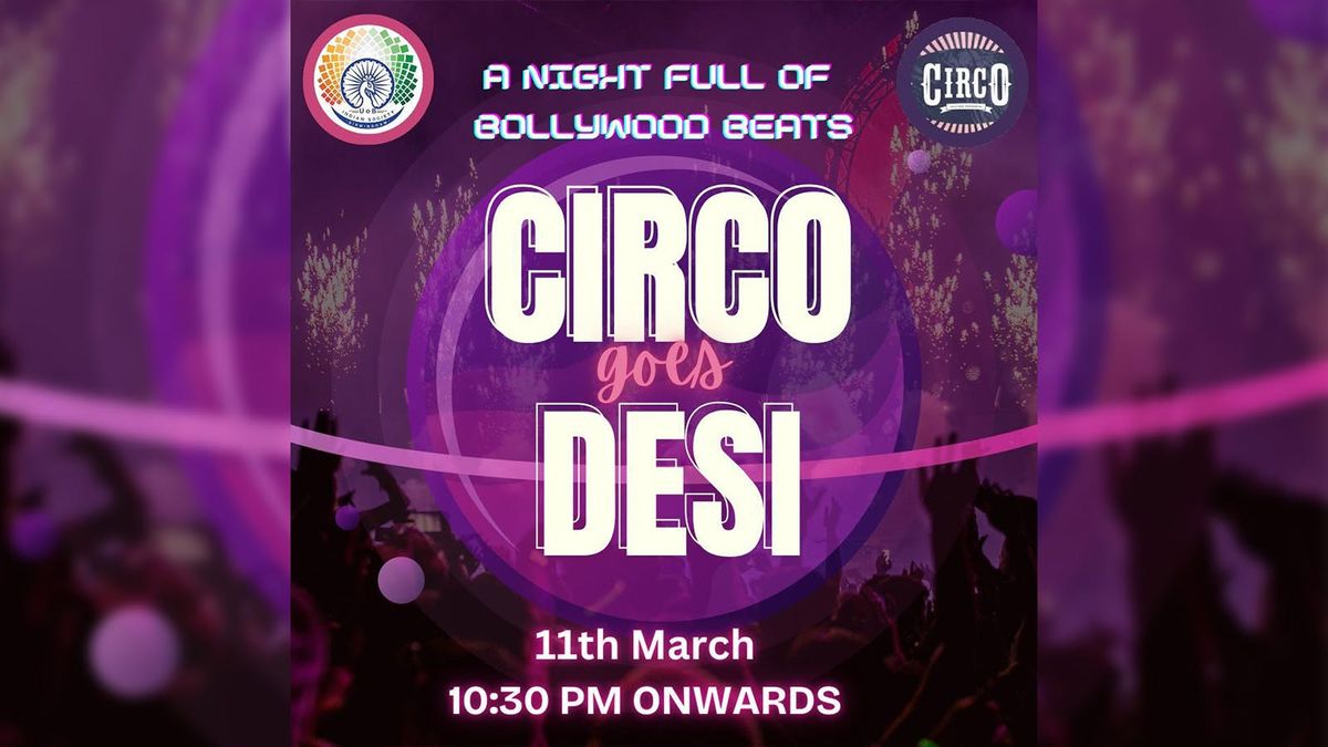 UOB Indian Society Bollywood Night - Tuesday 11th March | Circo Student Bar