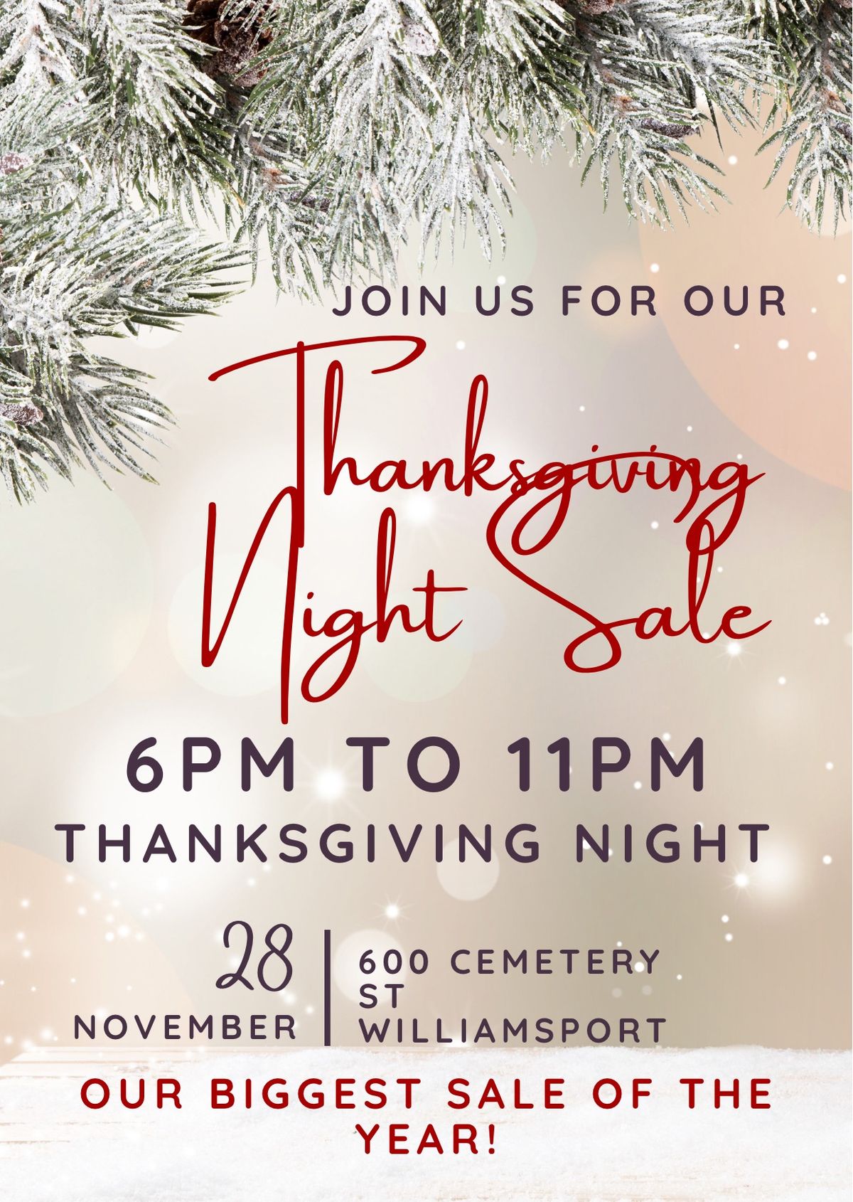 Thanksgiving Night Sale