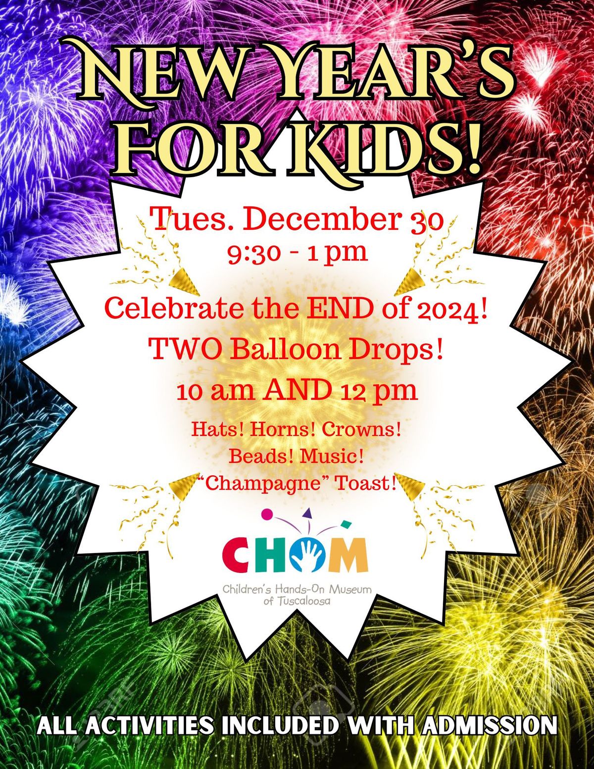 New Year\u2019s for Kids at CHOM!