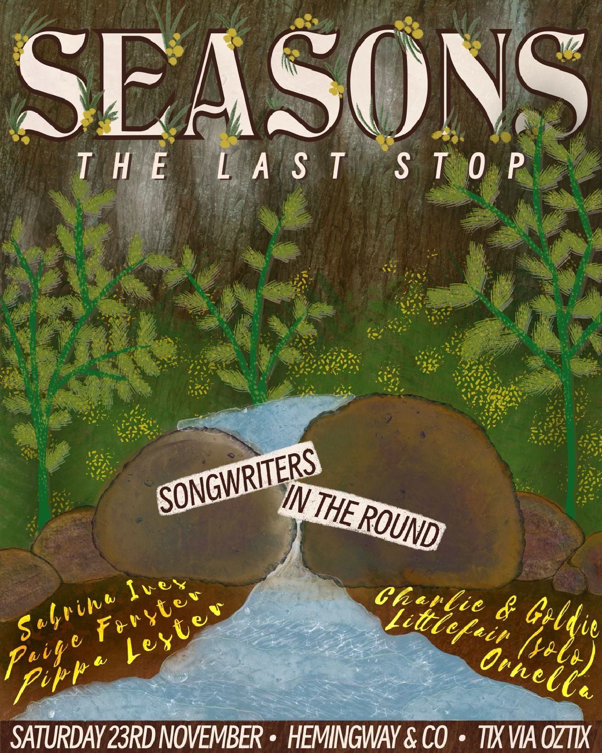 The Seasons Tour \/\/ Songwriters in the Round \u2013 THE LAST STOP!