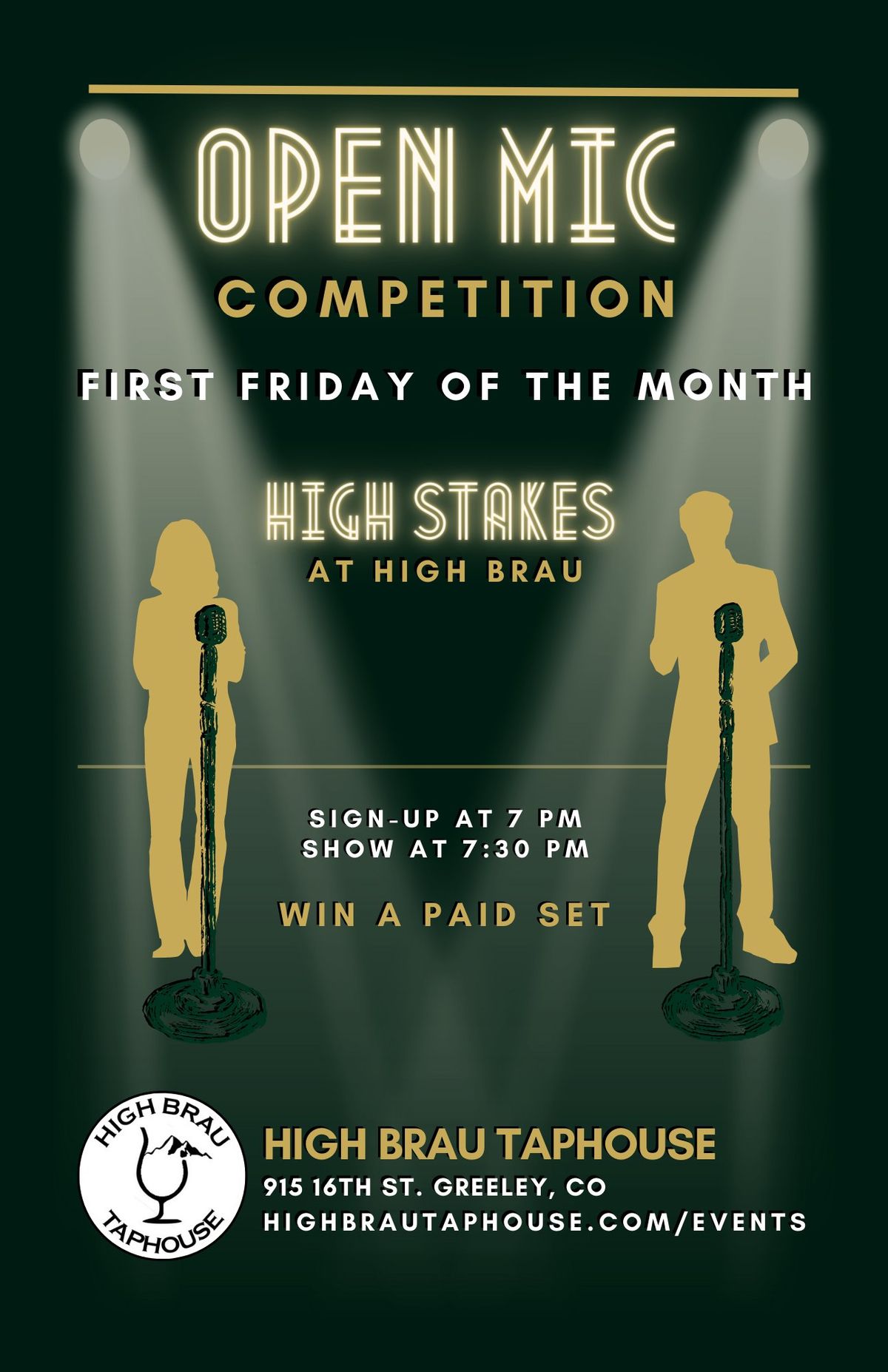 High Stakes @ High Brau OPEN MIC COMPETITON