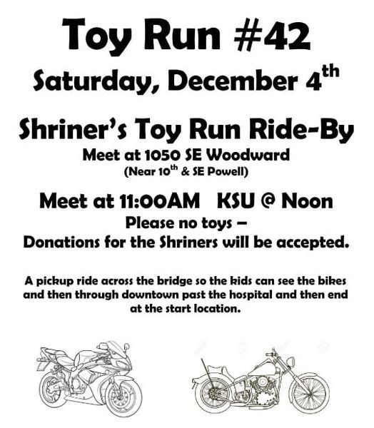 Shriners Hospital Toy Run Ride-By