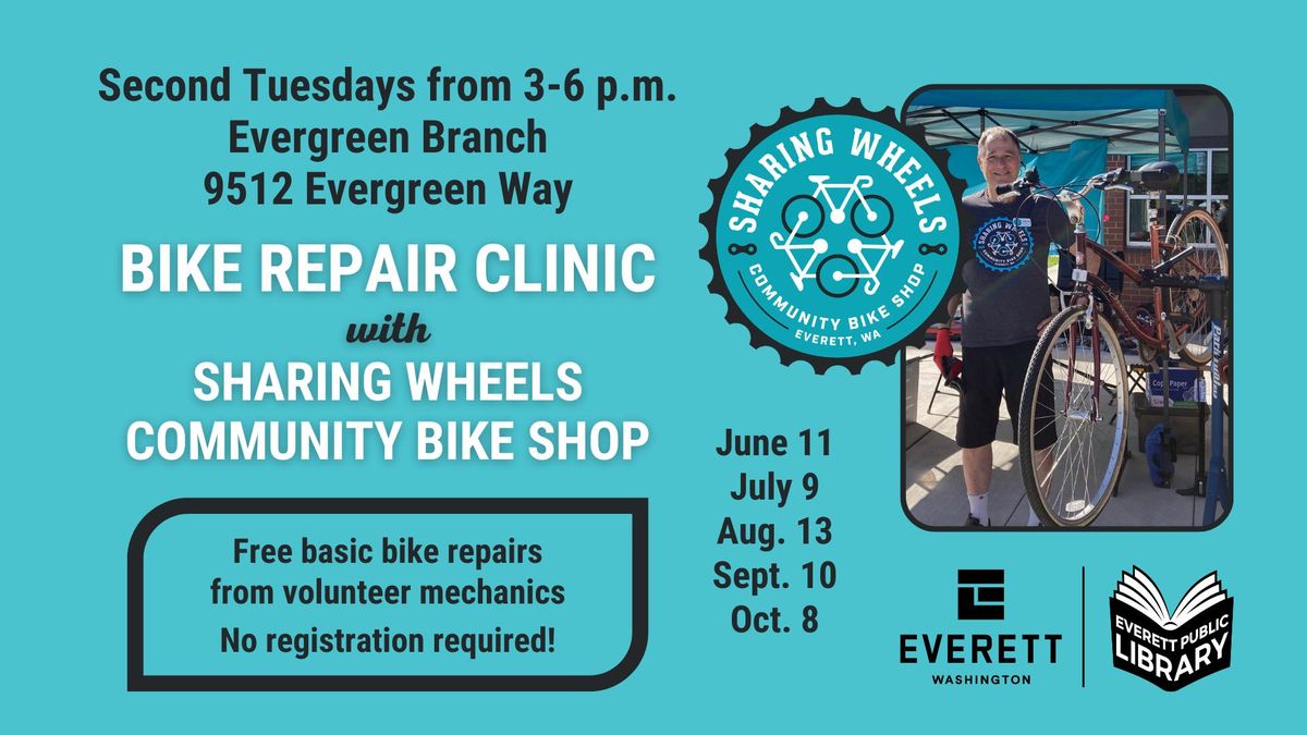 Bike Repair Clinic with Sharing Wheels Community Bike Shop