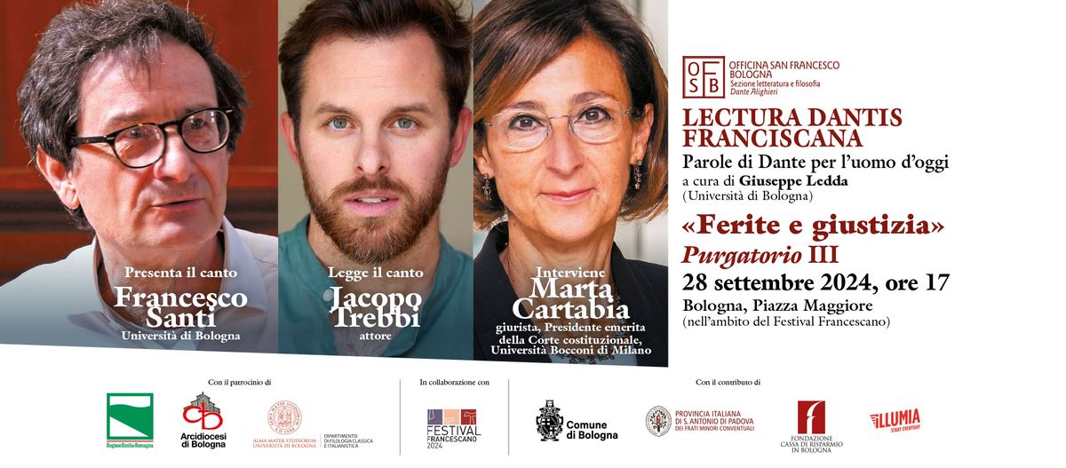 Ferite e giustizia - Purgatorio III, con Francesco Santi, Jacopo Trebbi e Marta Cartabia