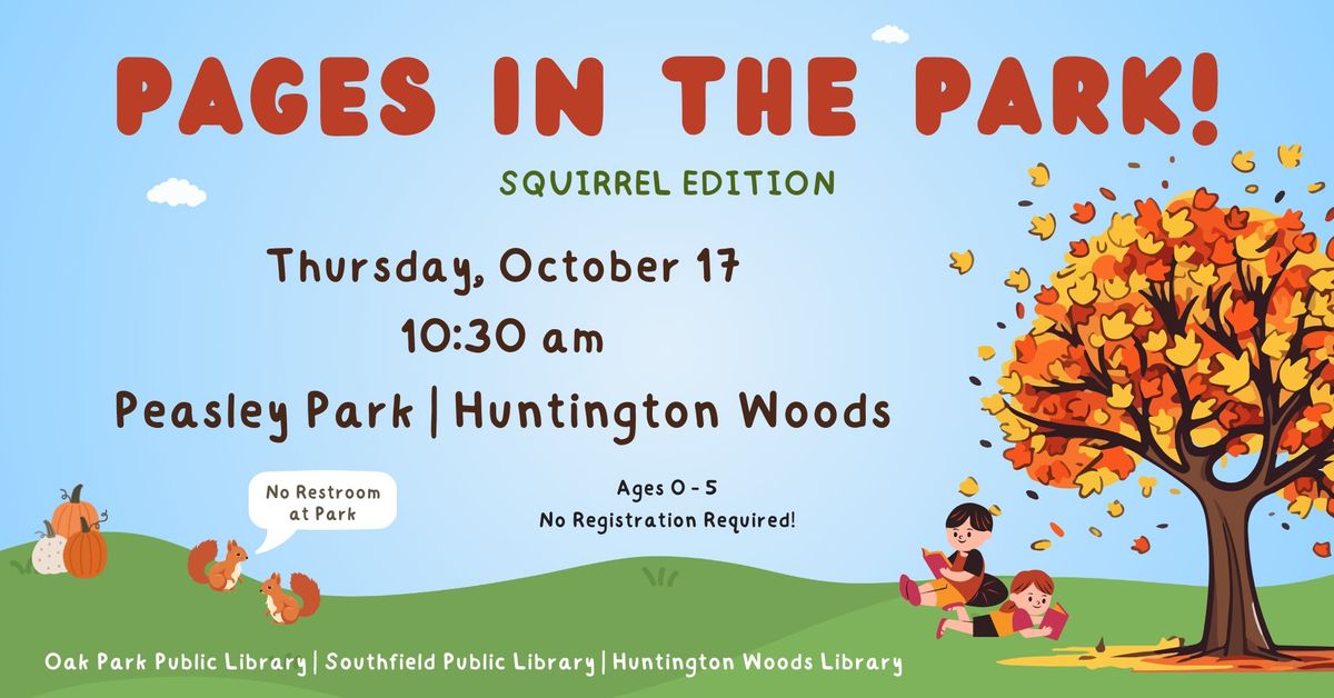 Pages in the Park: Squirrel Edition