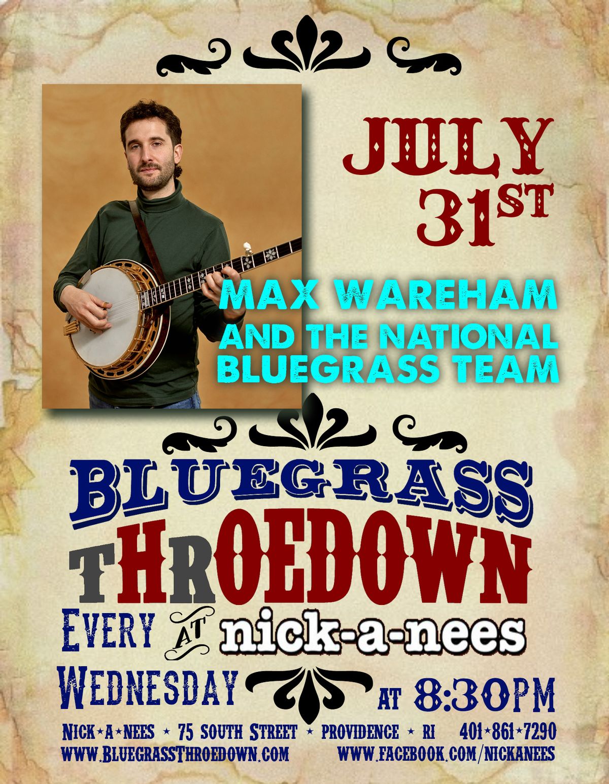 Max Wareham and the National Bluegrass Team at Nick-a-Nee's