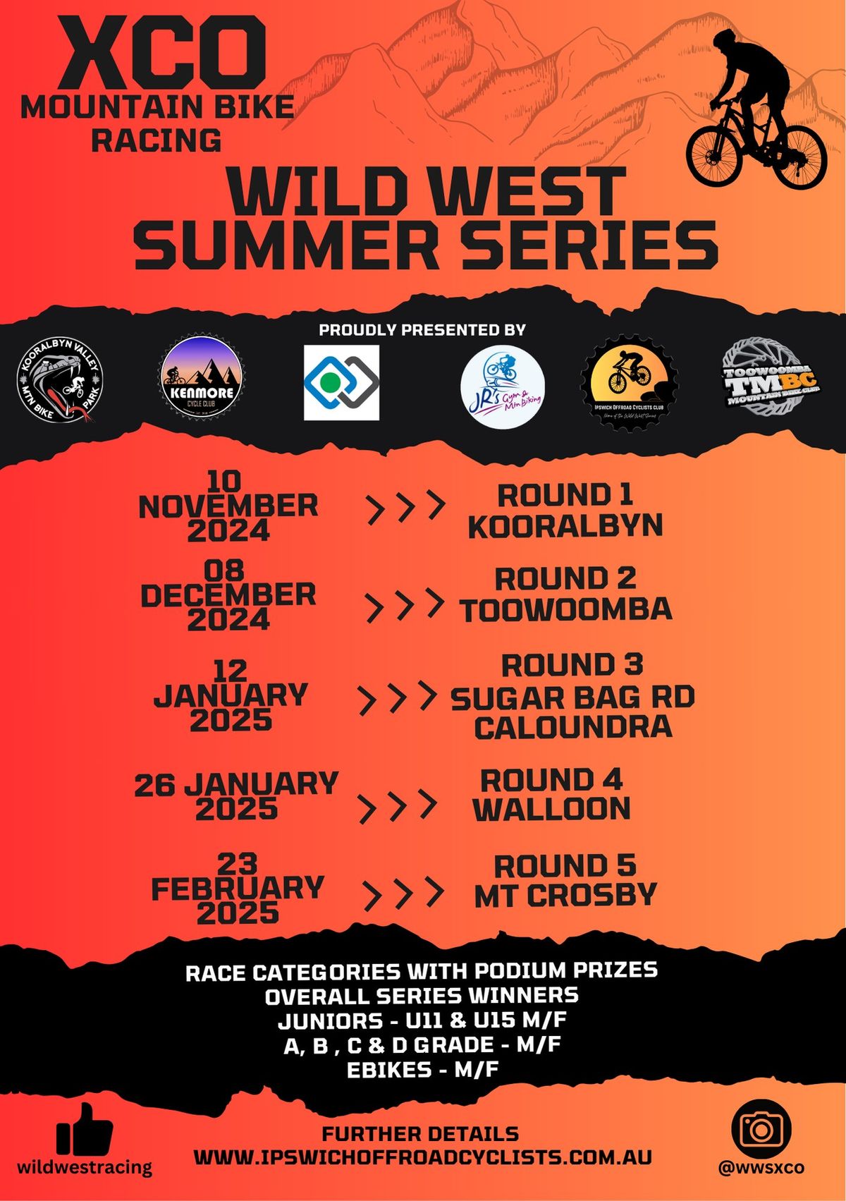 Wild West Summer XCO Series 2024\/ 2025 - Round 3 Sugar Bag Rd Caloundra