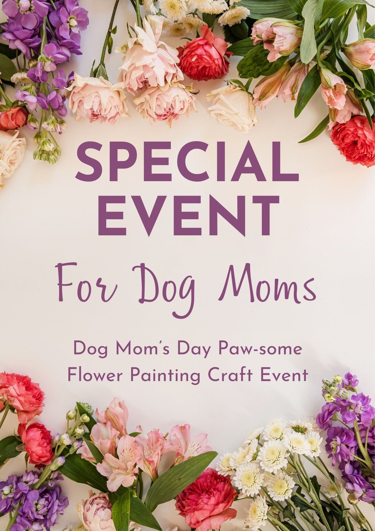 Dog Mom's Day Paw-some Flower Painting Craft
