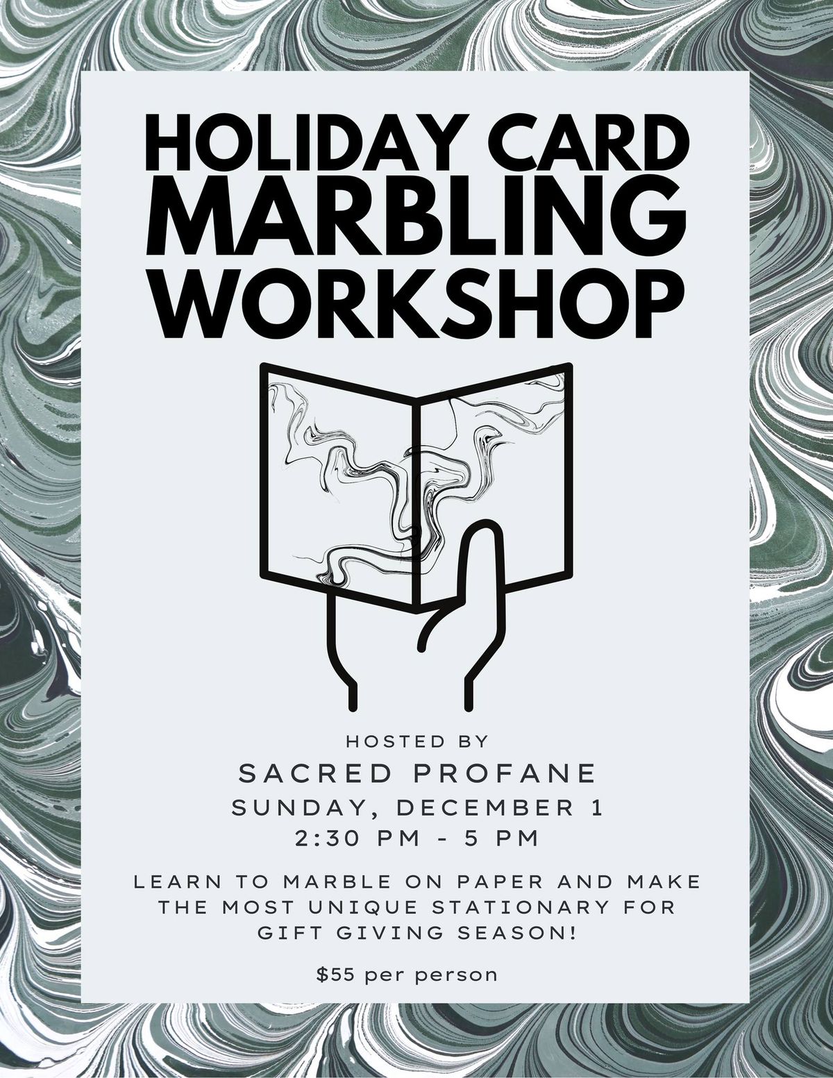 Holiday Card Marbling Workshop