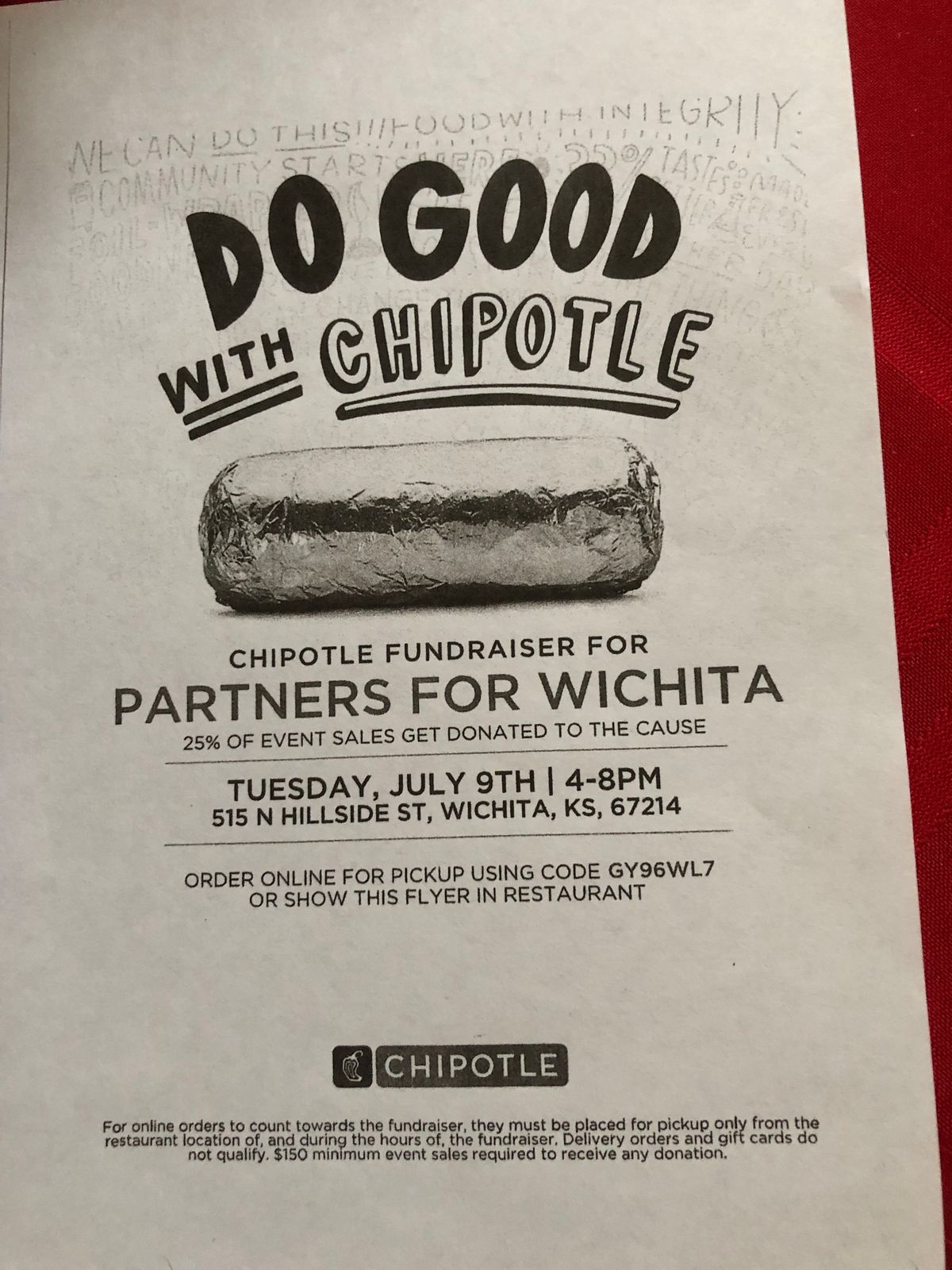 Support Partners for Wichita at Chipotle