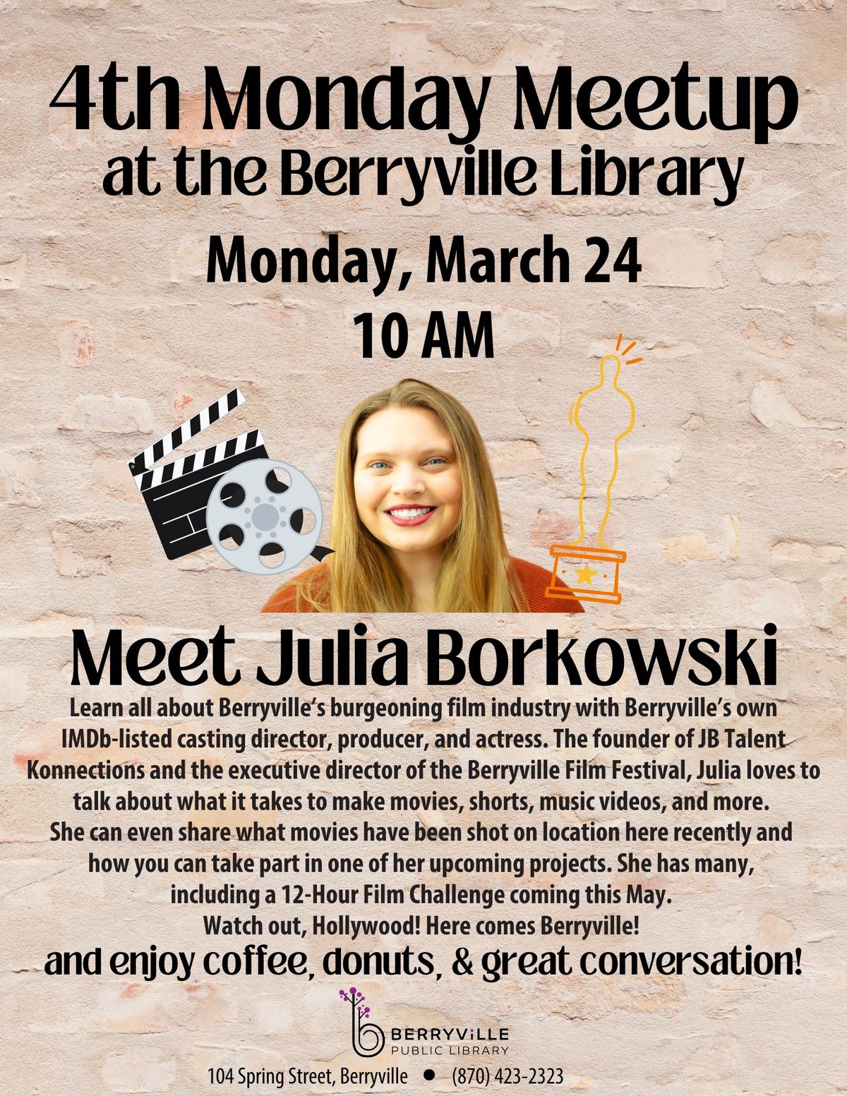 4th Monday Meetup (Berryville Public Library) - Julia D. Borkowski 