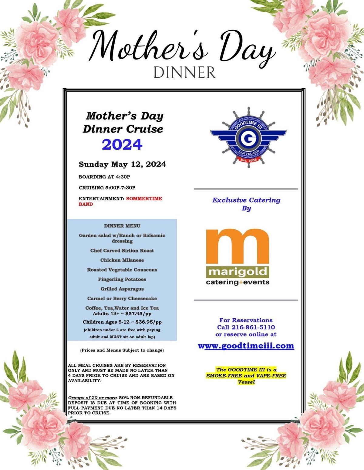 Mother\u2019s Day Dinner Cruise 